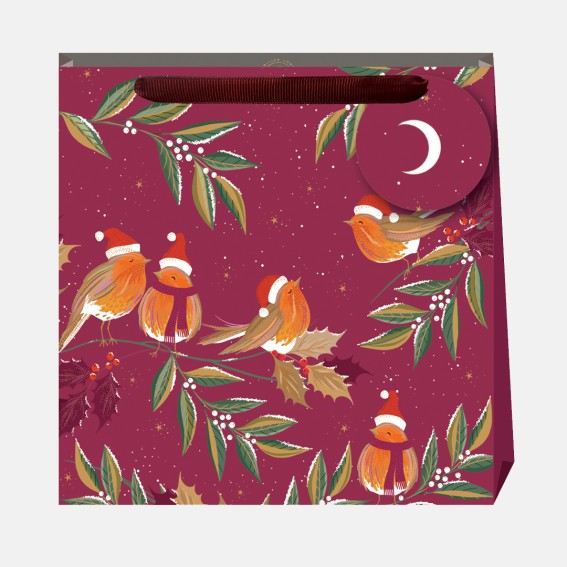 Robin Chorus Berry Large Christmas Gift Bag