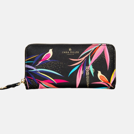 Black Bamboo Large Zip Purse