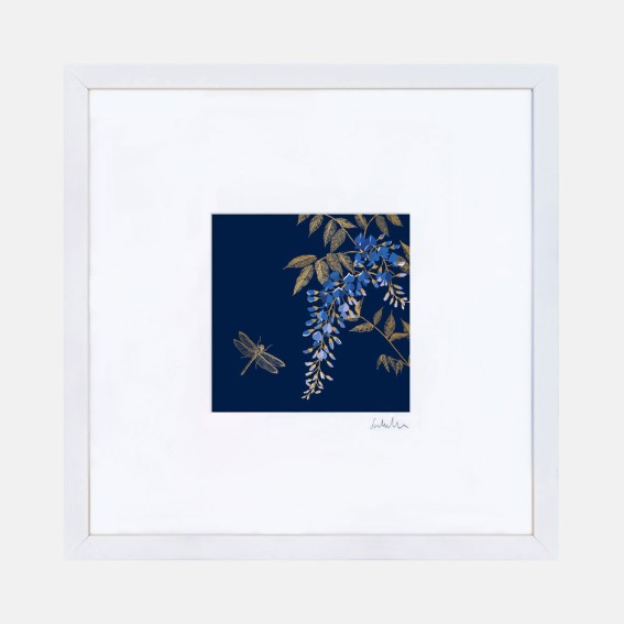 Navy Wisteria Wall Art