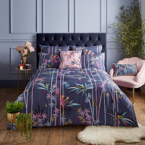 Smokey Blue Bamboo Bed Linen