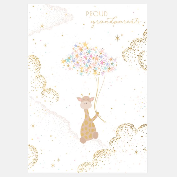 Giraffe Proud Grandparents Card