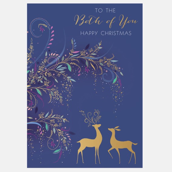 Winter Deer Both of You Christmas Card