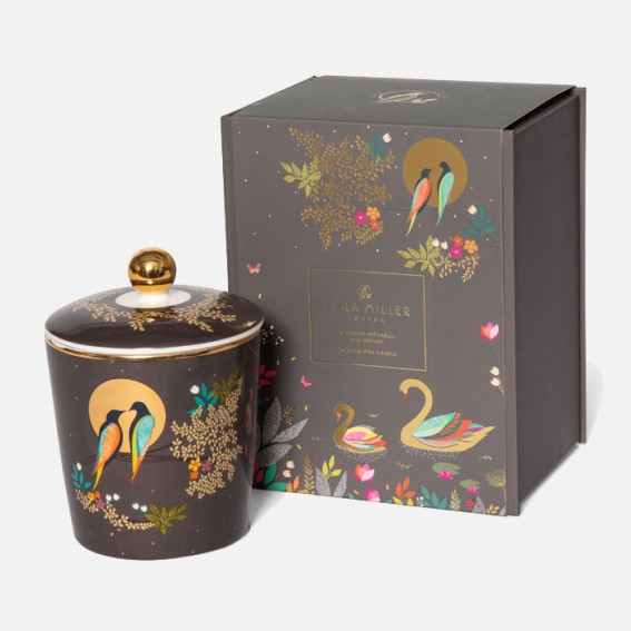 Birds In Moon Geranium, Patchouli & Vetivert Candle