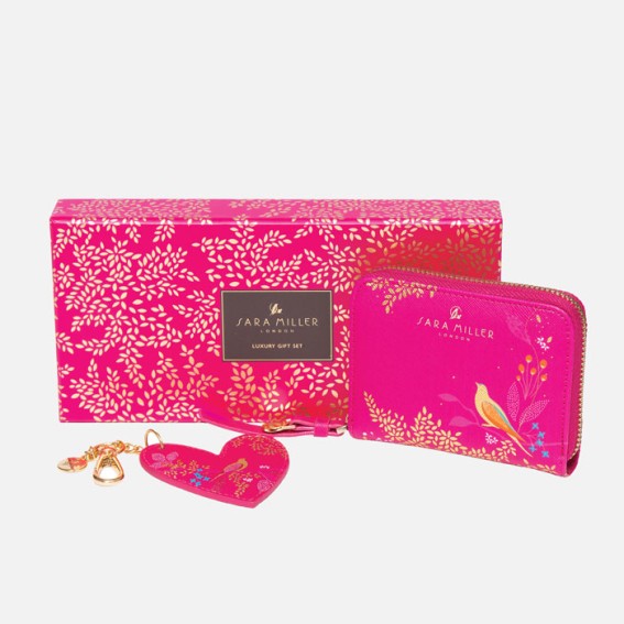 Pink Birds Purse & Keyring Gift Set
