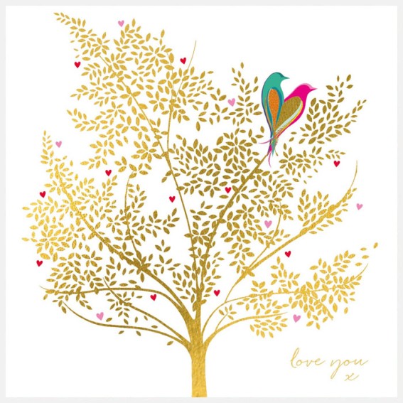 Lovebirds Large Card