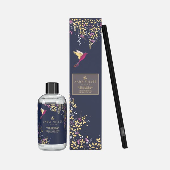 Navy Hummingbird Amber, Orchid & Lotus Blossom Diffuser Refill