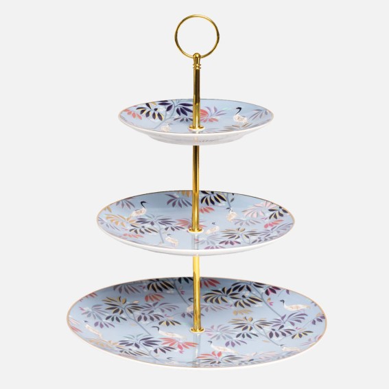 Crane Garden 3 Tier Cake Stand