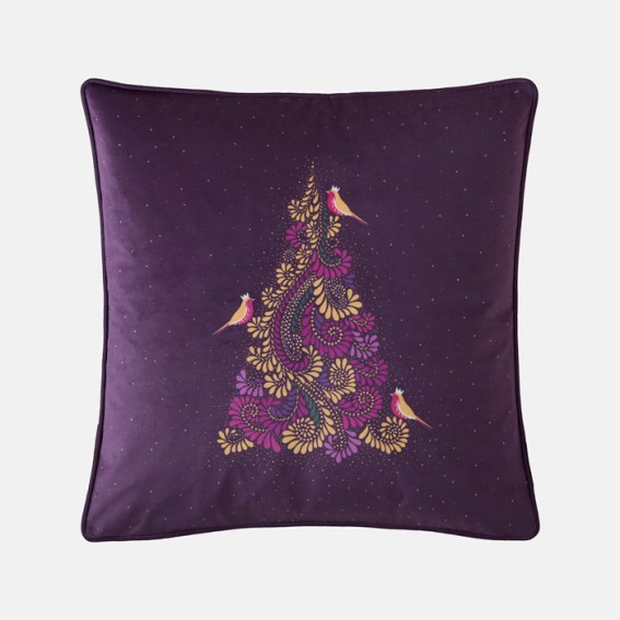 Filigree Tree Velvet Cushion