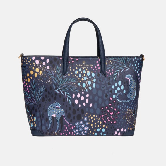 Midnight Leopard Medium Tote