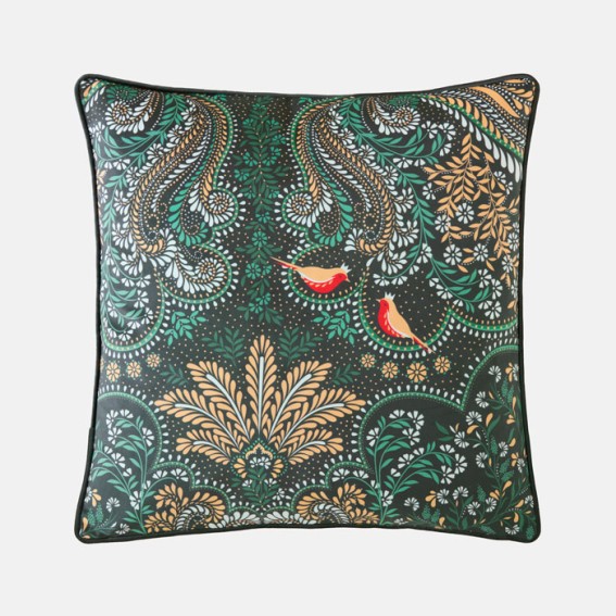 Robin Filigree Velvet Cushion