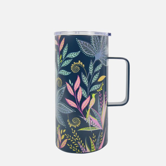 Savannah Botanic Paradise Large Travel Mug - Midnight