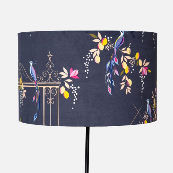 Bird & Gate Deep Navy Velvet Lampshade - Large