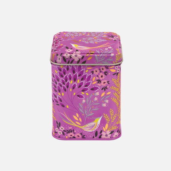 Mauve Songbird Mini Rectangular Tin