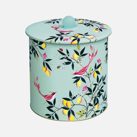 Duck Egg Orchard Birds Biscuit Barrel