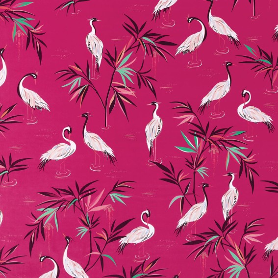 Heron Fuchsia Velvet Fabric