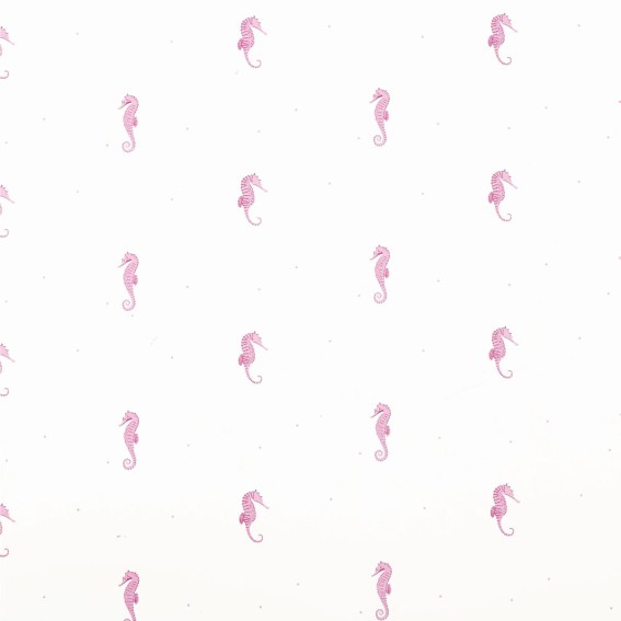 Seahorse Mauve Sateen Fabric