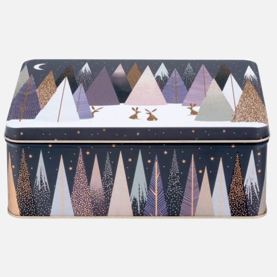 Frosted Pines Deep Rectangular Tin