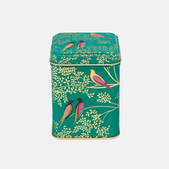 Green Birds Mini Rectangular Tin