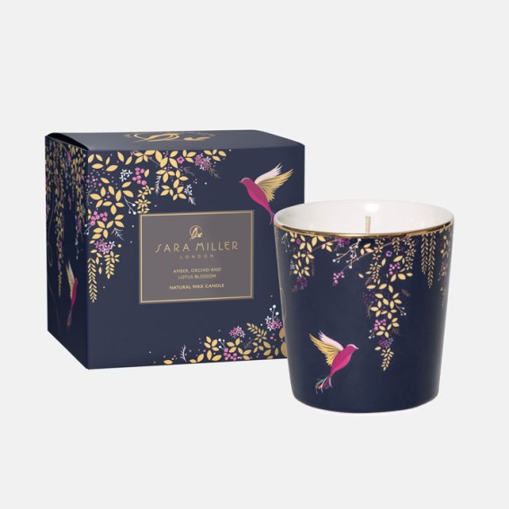 Navy Hummingbird Amber, Orchid & Lotus Blossom Candle