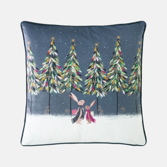 Woodland Tales Rabbit Gifts Velvet Cushion