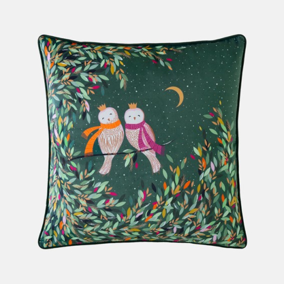 Woodland Tales Twit Twoo Velvet Cushion