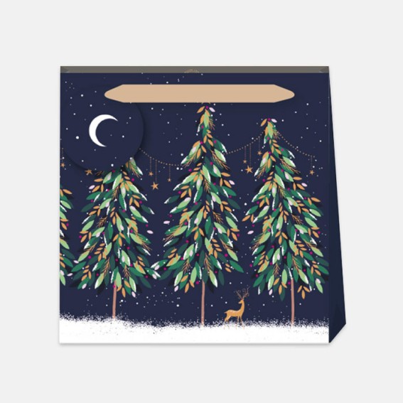 Woodland Tales Midnight Forest Medium Christmas Gift Bag
