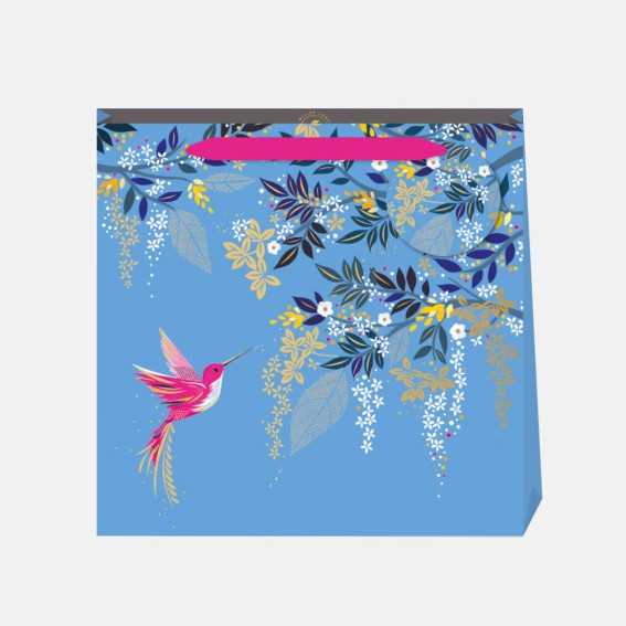 Blue Hummingbird Medium Gift Bag