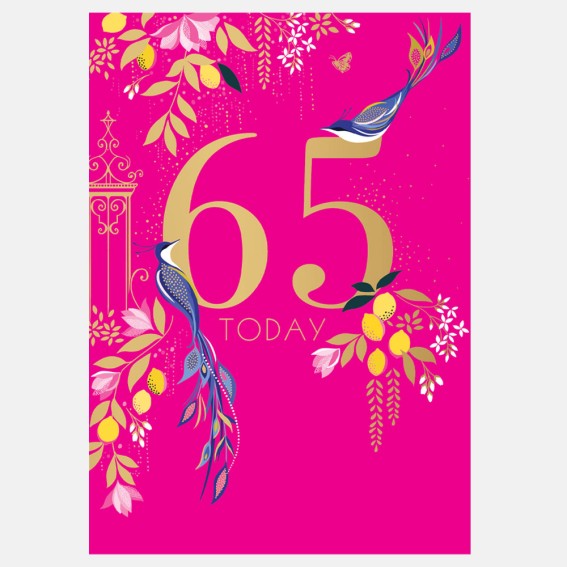Birds 65th Birthday Card