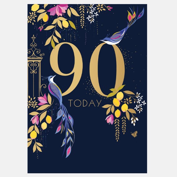 Birds 90th Birthday Card