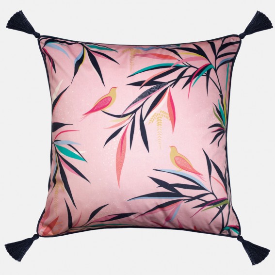 Pale Pink Bamboo Feather Filled Cushion