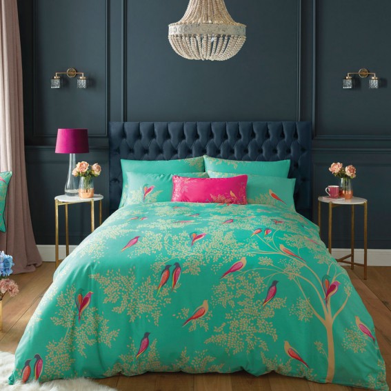 Green Birds Bed Linen