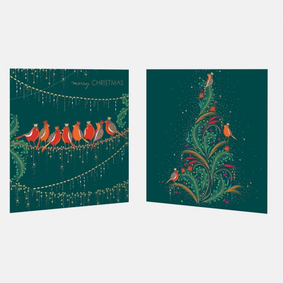 Robins Christmas Cards - Assorted Set of 10