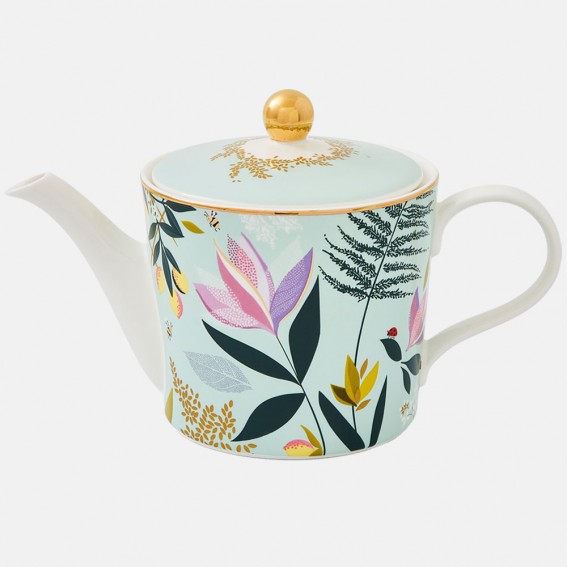 Duck Egg Orchard Floral Teapot