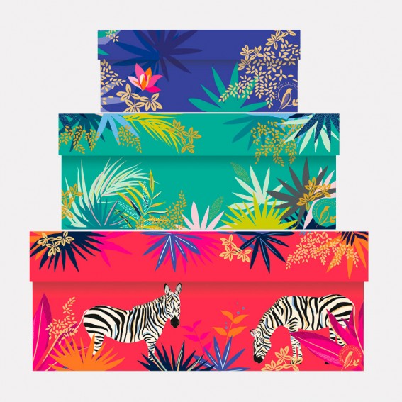 Tropical Gift Boxes - Set of 3