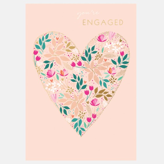 A Heart Full of Love Engagement Card