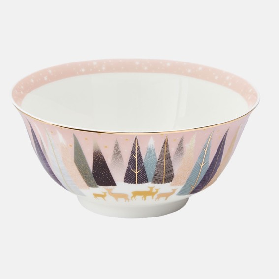 Frosted Pines Deer Candy Bowl