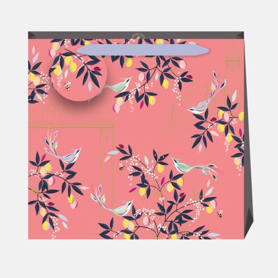 Coral Orchard Gate Large Gift Bag