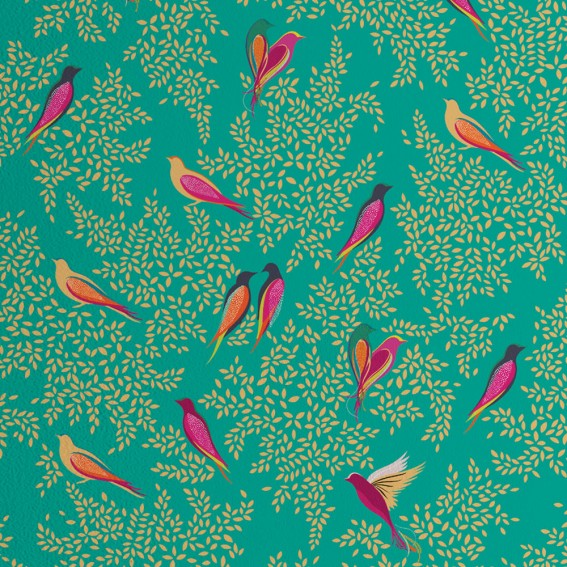Green Birds Wallpaper SAMPLE