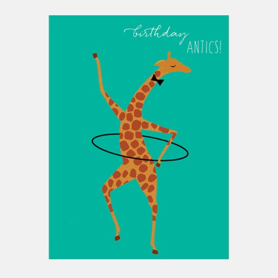Hula Giraffe Card