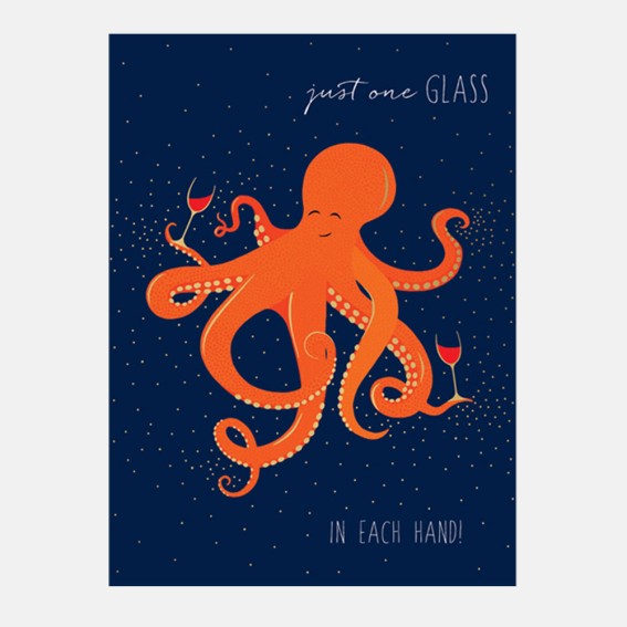 Just One Glass Octopus Card