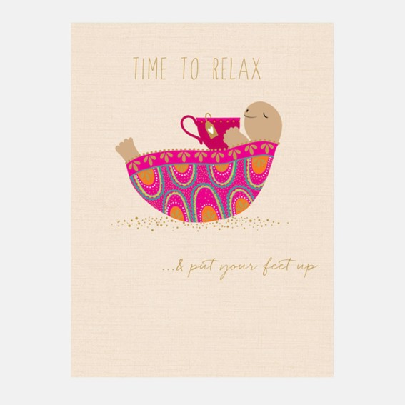 Time to Relax Tortoise Card