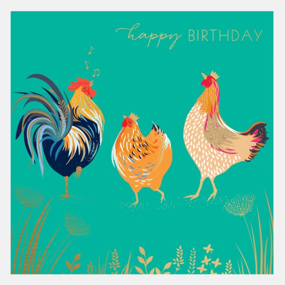 Chickens Happy Birthday Card 