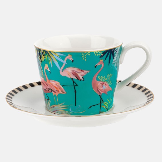 Flamingo Teacup & Saucer 