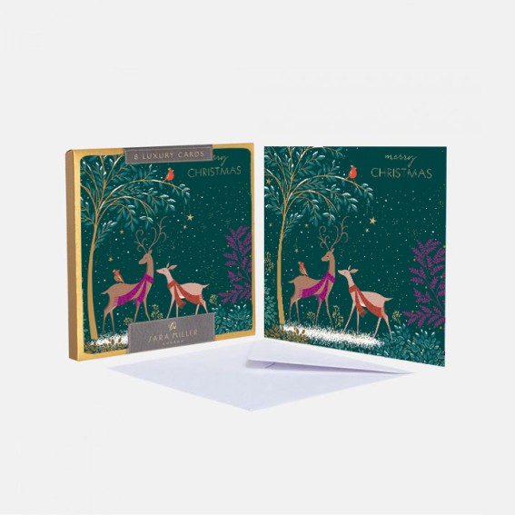 Luxury Woodland Christmas Cards - Box of 8