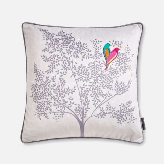 Lovebirds Velvet Cushion