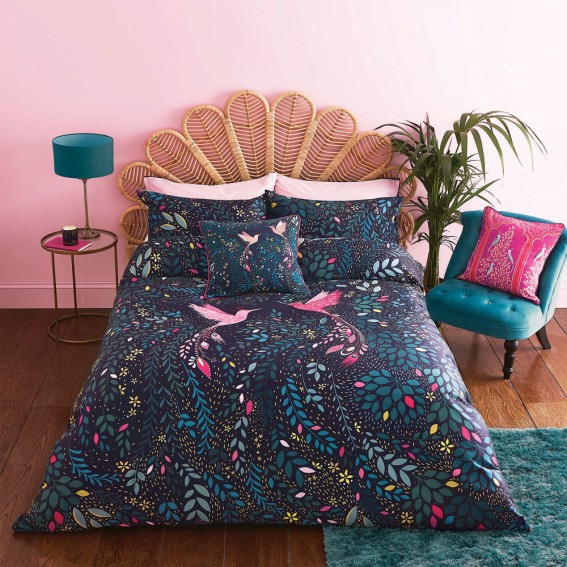 Hummingbird Paradise King Duvet Cover & Pillowcase Set
