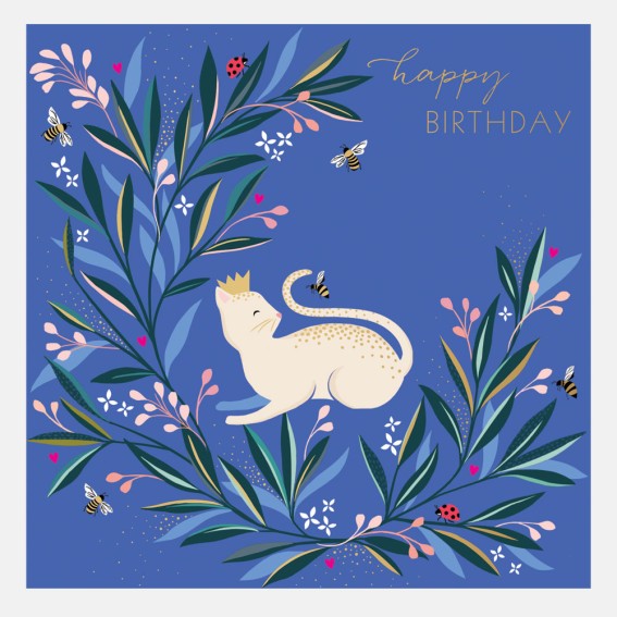 Contented Cat Birthday Card