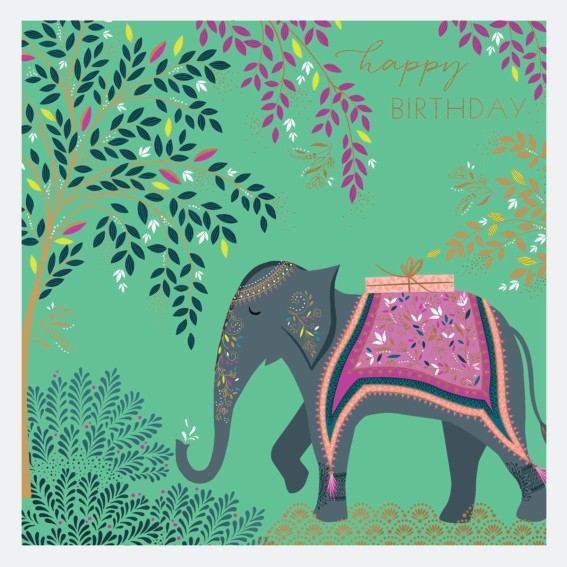 Elephant Oasis Birthday Card
