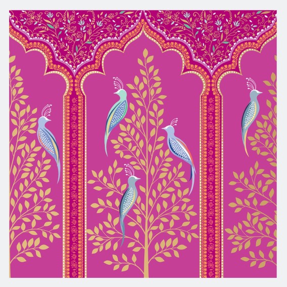 Birds & Scalloped Archway Card