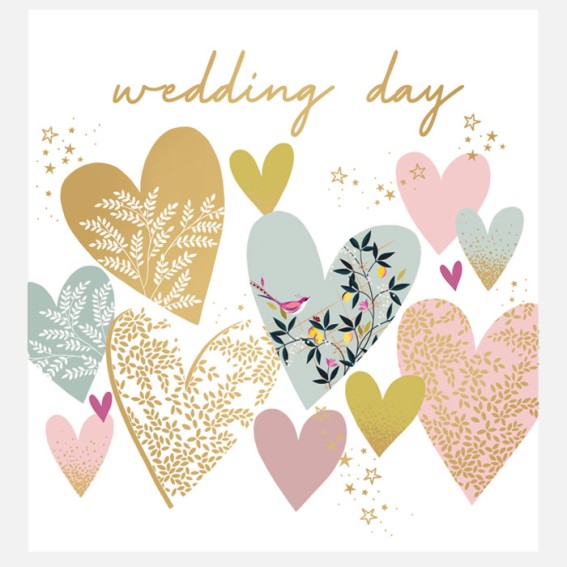 Collage Hearts Wedding Card